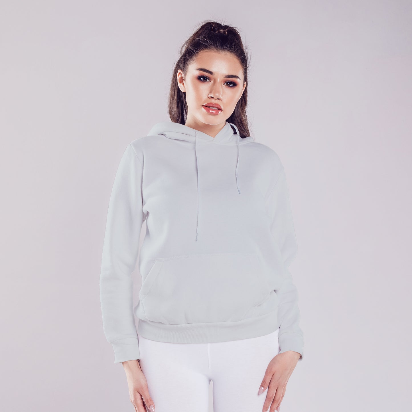 Women Pullover Hoodie Silver Grey- FlyingCart.pk