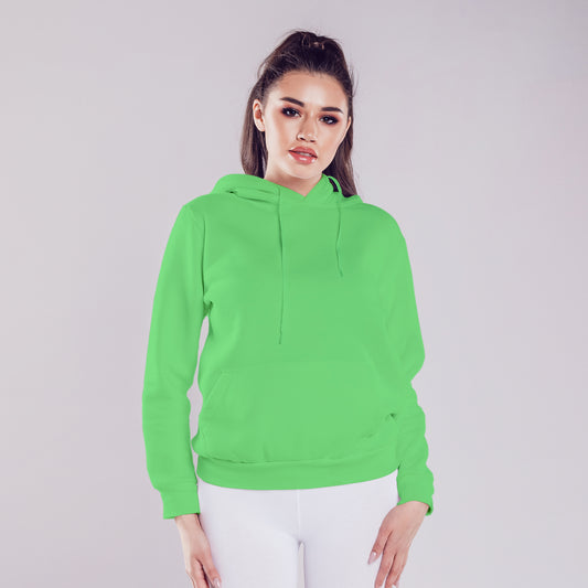 Women Pullover Hoodie Light Green - FlyingCart.pk
