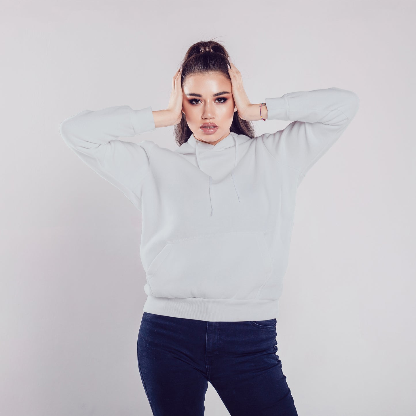 Women Pullover Hoodie Silver Grey- FlyingCart.pk