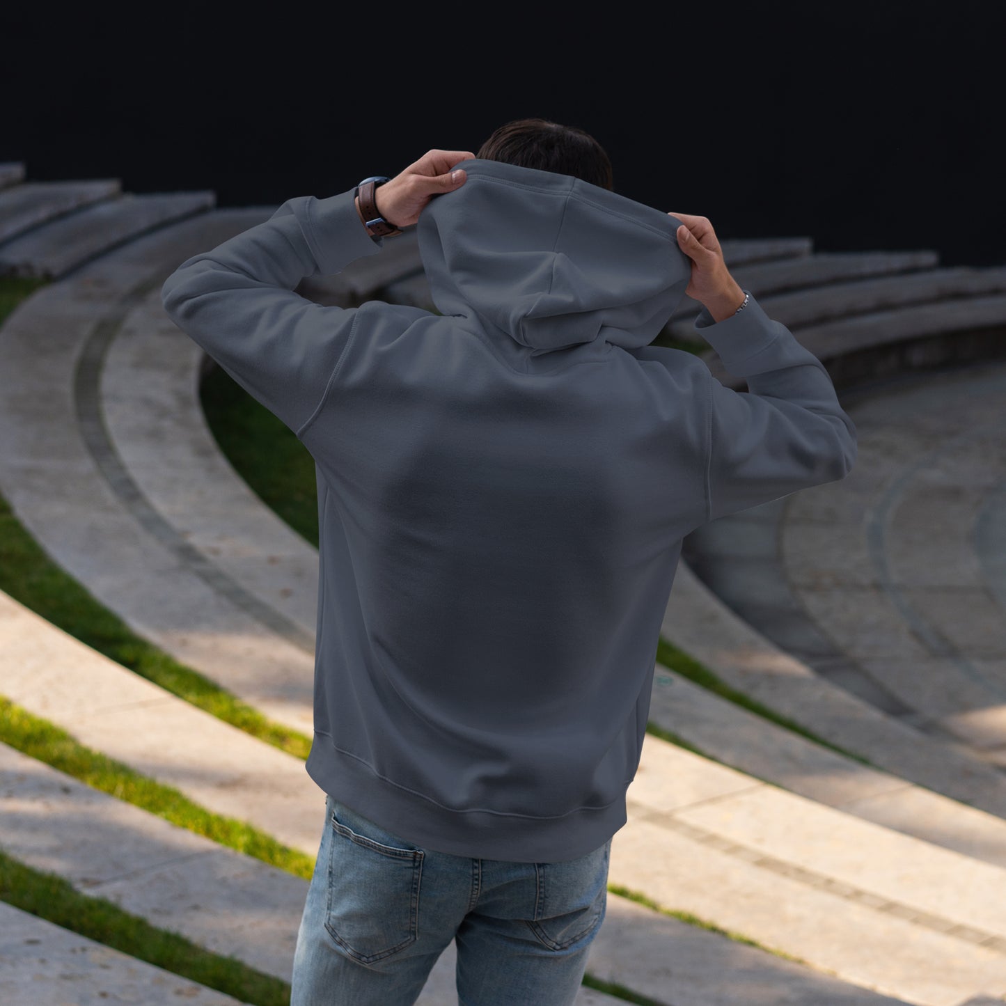 Men Pullover Hoodie Charcoal Grey- FlyingCart.pk