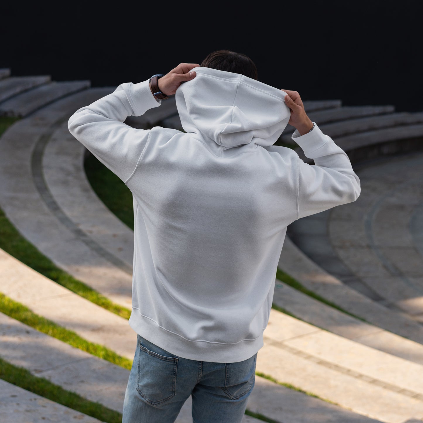 Men Pullover Hoodie Silver Grey- FlyingCart.pk
