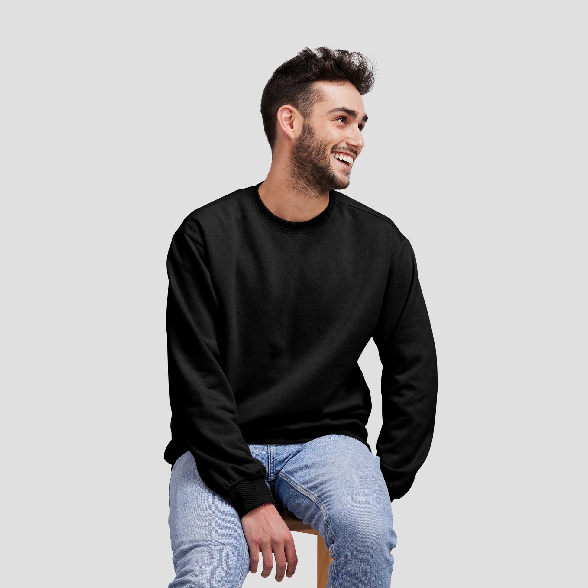 Sweat Shirt Black For Men- FlyingCart.pk