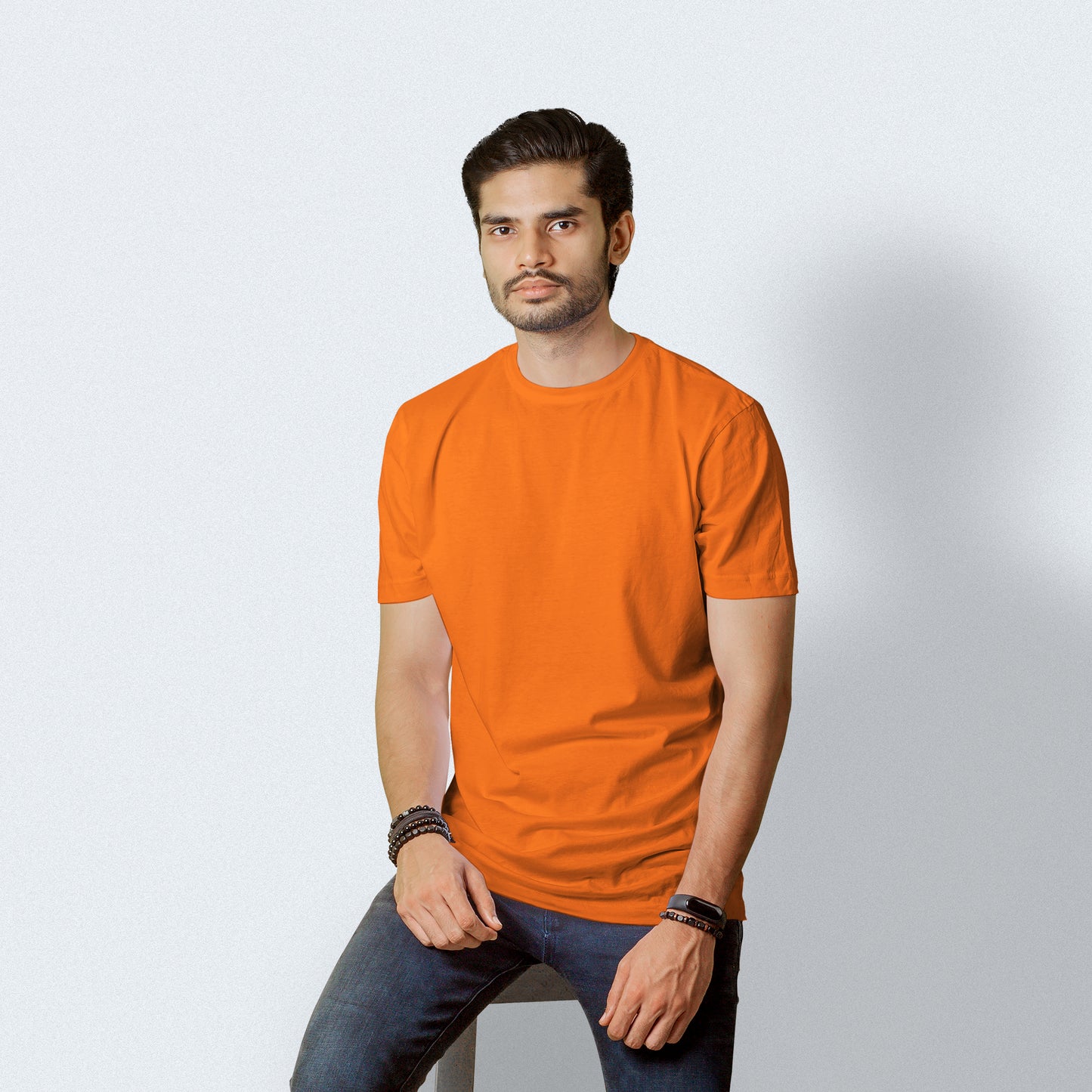 Half Sleeves Orange T-shirt For Men - FlyingCart.pk