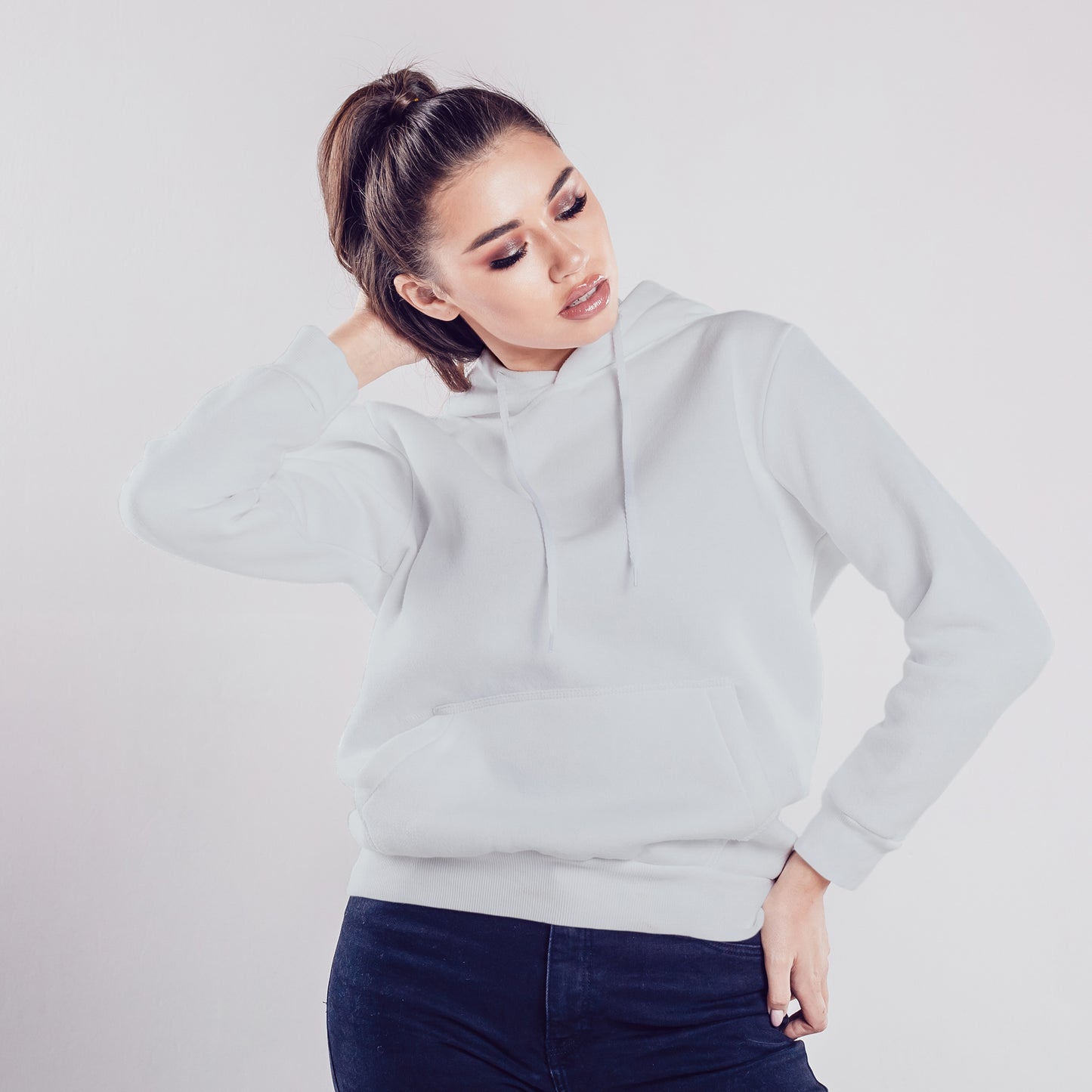 Women Pullover Hoodie Silver Grey- FlyingCart.pk