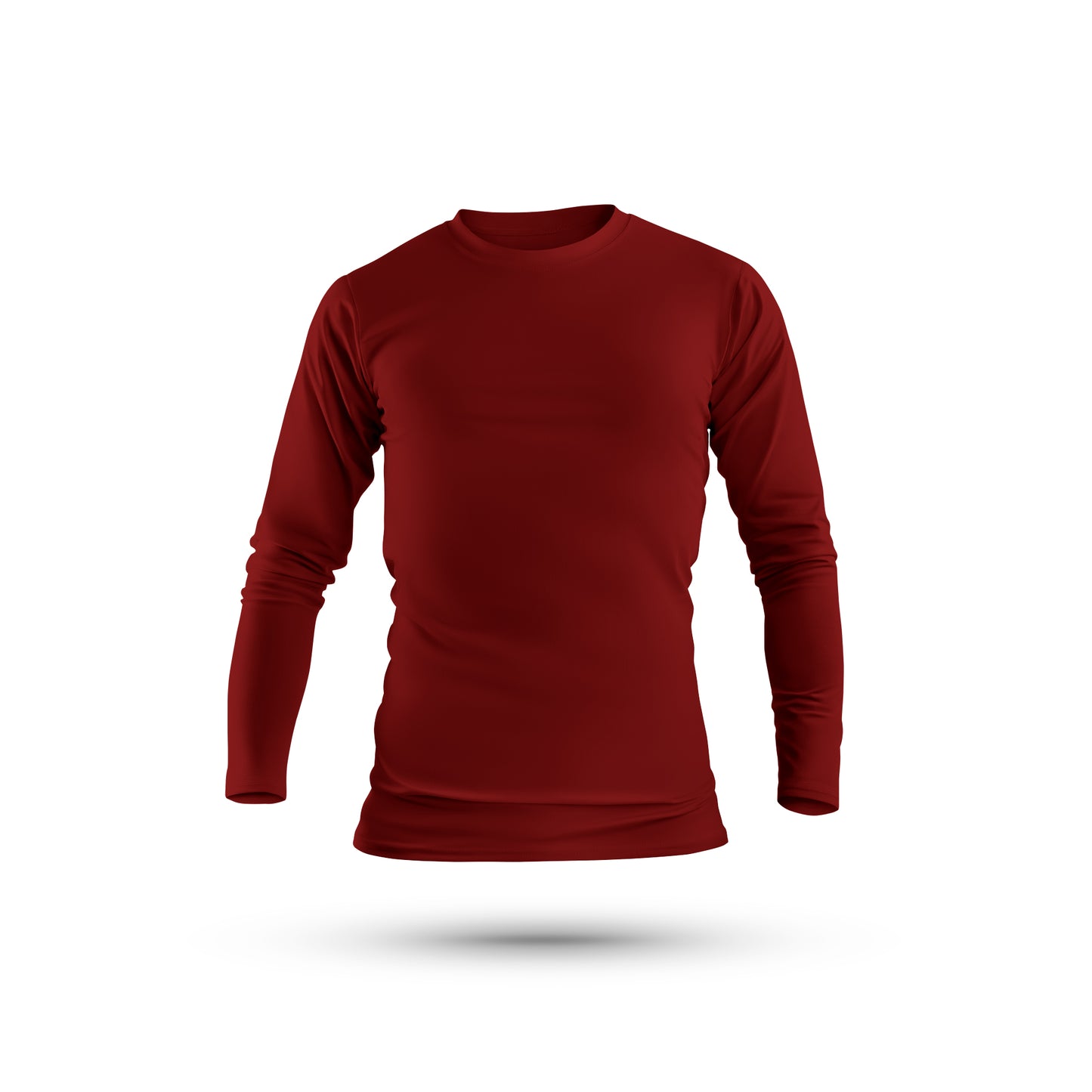 Full Sleeves Maroon T-Shirt For Men - FlyingCart.pk