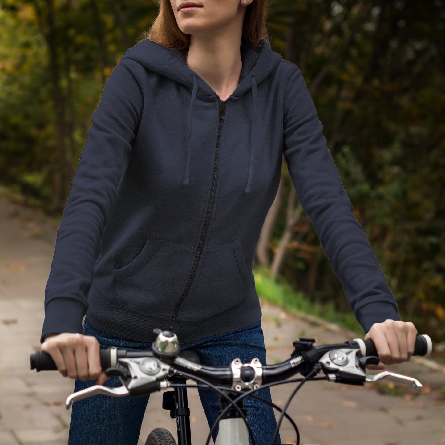 Women Zipper Hoodie Charcoal Grey- FlyingCart.pk