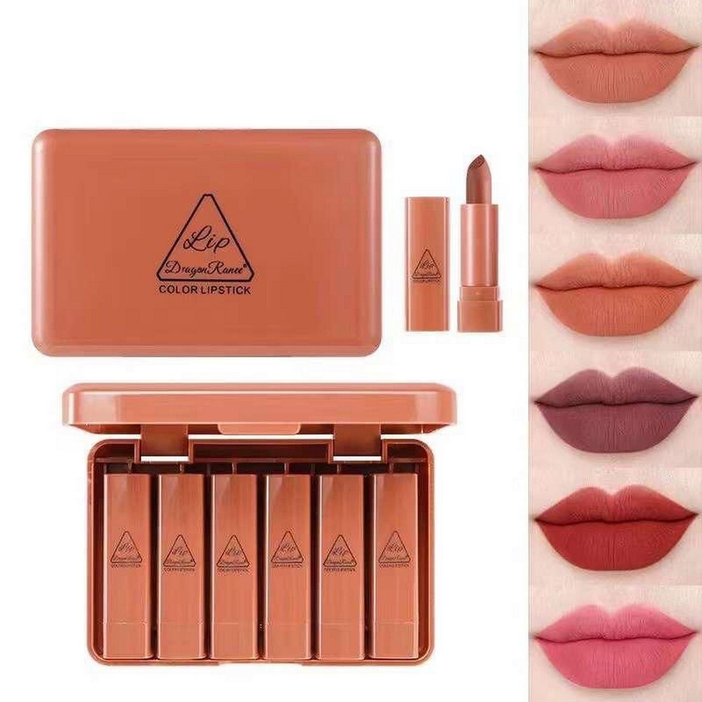 Dragon Ranee Chocolate Matte Lipstick 6pcs - FlyingCart.pk