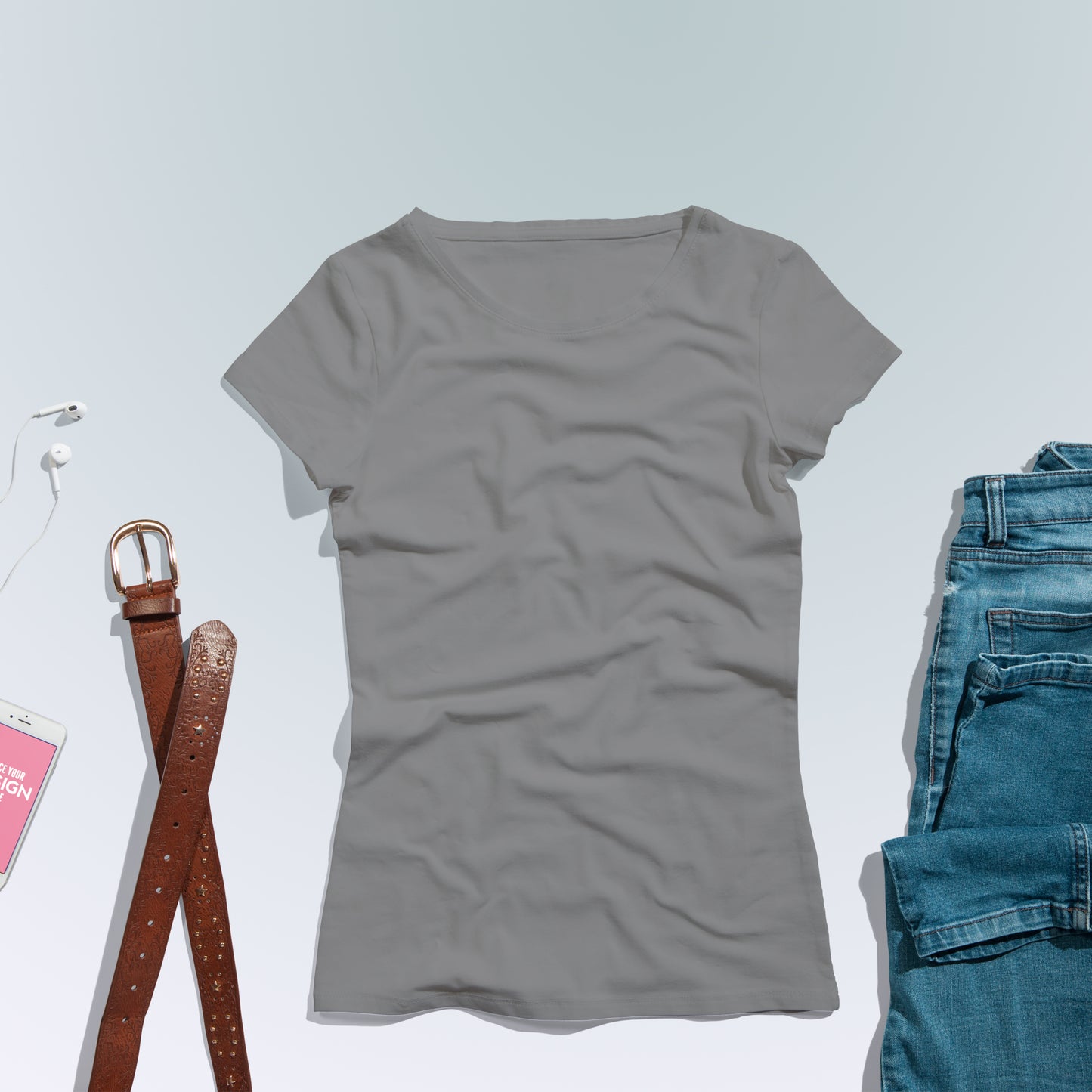 Grey T-Shirt For Women - FlyingCart.pk