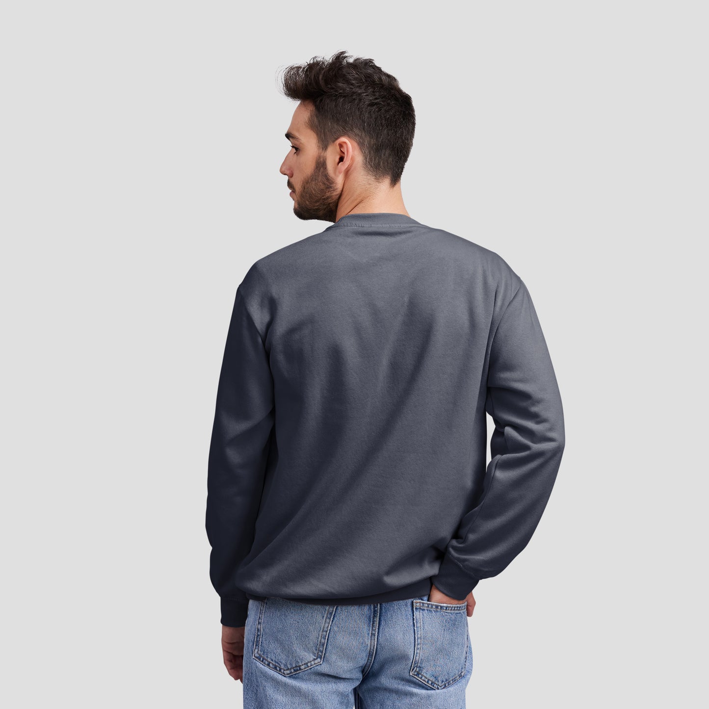 Sweat Shirt Charcoal Grey For Men- FlyingCart.pk