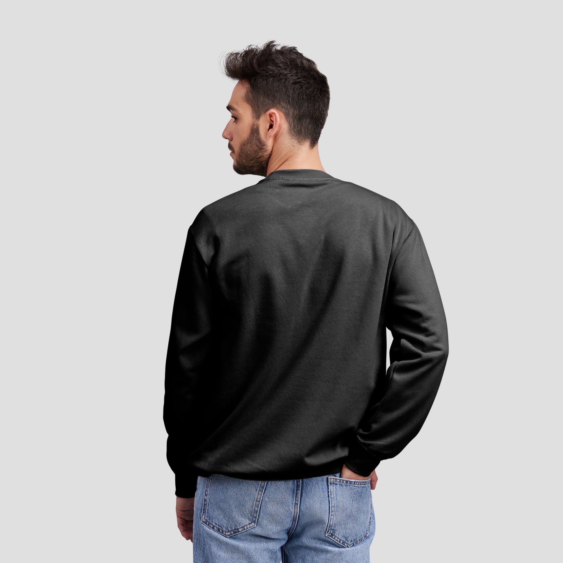 Sweat Shirt Black For Men- FlyingCart.pk