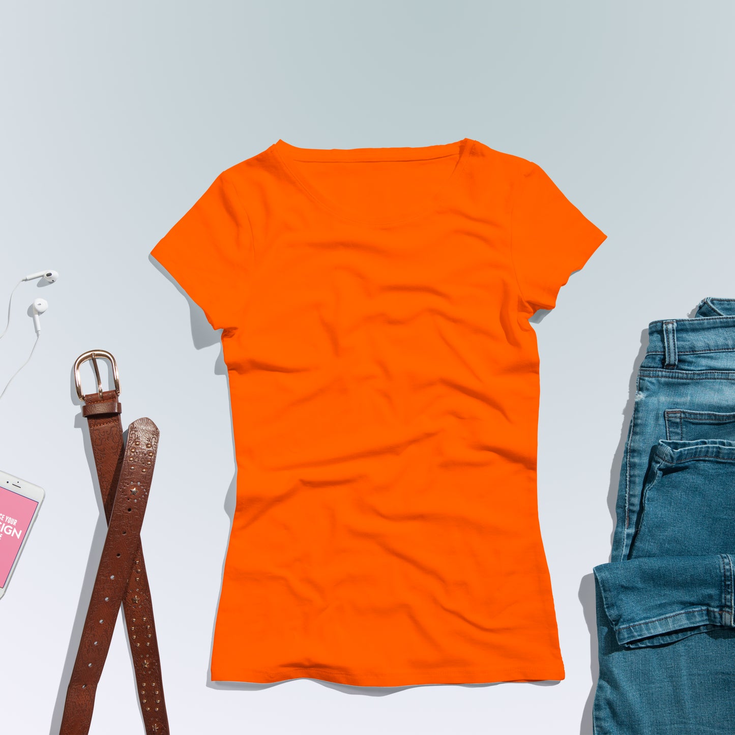 Orange T-Shirt For Women - FlyingCart.pk
