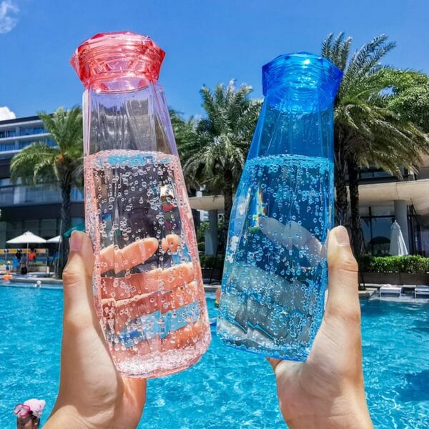 Diamond Glass Water Bottle 400ML - FlyingCart.pk
