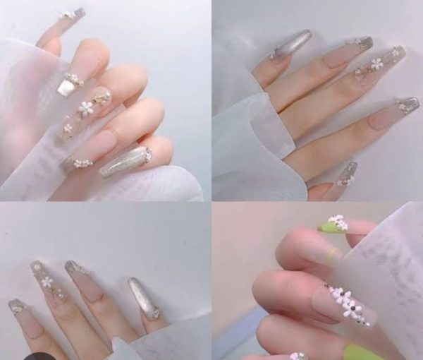 Artificial Nails for Women with Sticking Dots – Stylish, Easy-to-Apply, and Reusable (Random Designs - Flyingcart.pk
