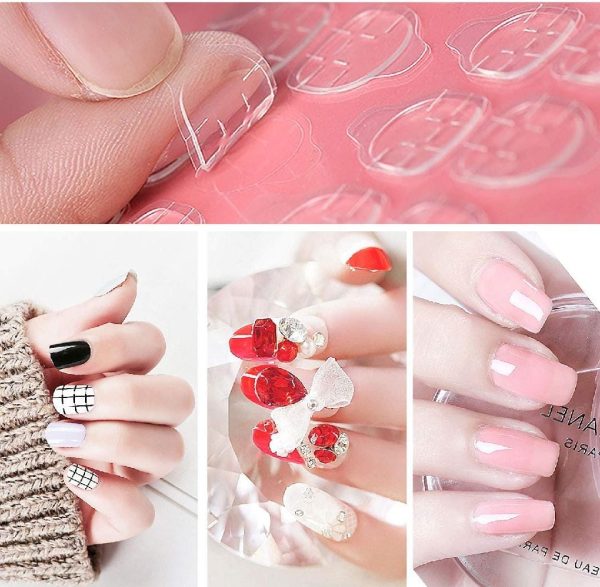 Artificial Nails for Women with Sticking Dots – Stylish, Easy-to-Apply, and Reusable (Random Designs - Flyingcart.pk