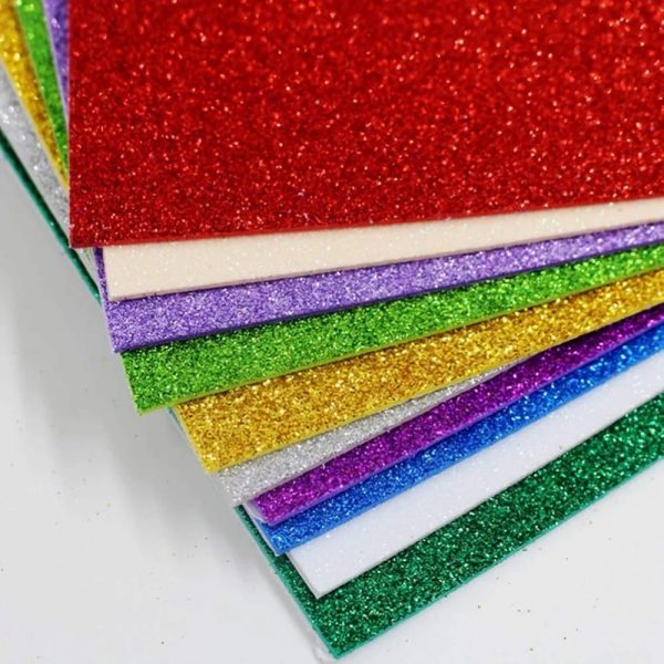 10pcs-glitter-foam-sheets-premium-a4-eva-craft-adhesive-glitter-paper-for-diy-scrapbooking-school-projects-1-flyingcart.pk