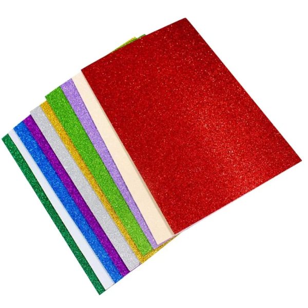 10pcs-glitter-foam-sheets-premium-a4-eva-craft-adhesive-glitter-paper-for-diy-scrapbooking-school-projects-1-flyingcart.pk