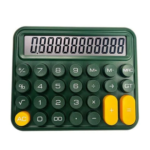 12 Digits Keyboard Style Calculator – Mechanical Buttons for Desktop Financial Accounting - Flyingcart.pk
