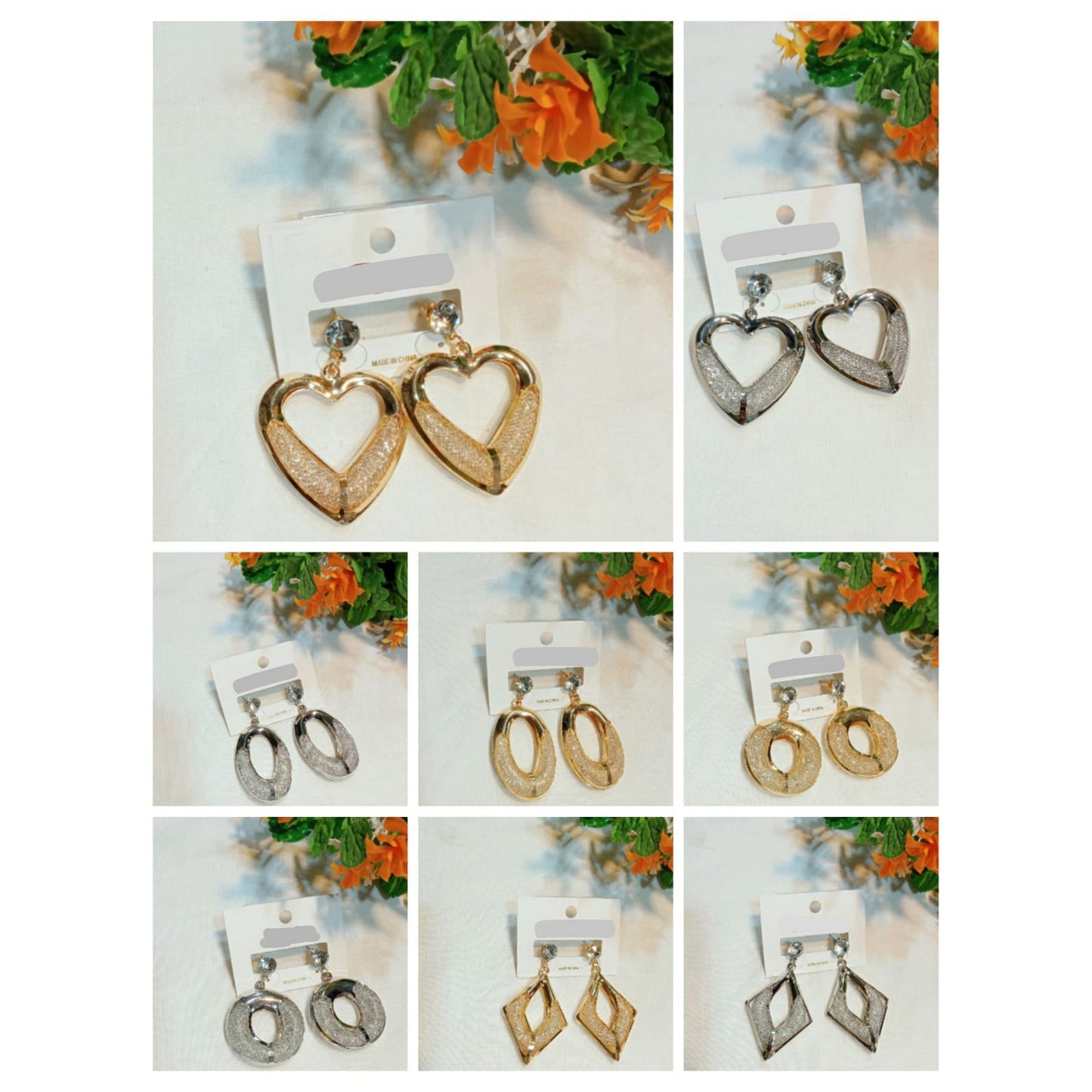 Earrings Heart Shape - FlyingCart.pk