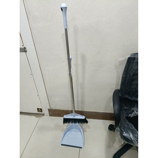 Wooden Broom Brush and Dustpan Set Quickie Stand - FlyingCart.pk