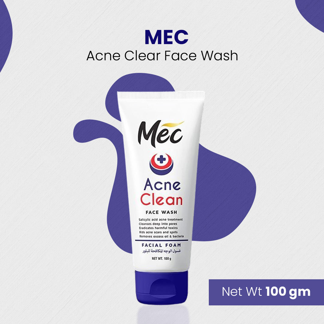 Mec Acne Clear Face wash 100gm - Flyingcart.pk