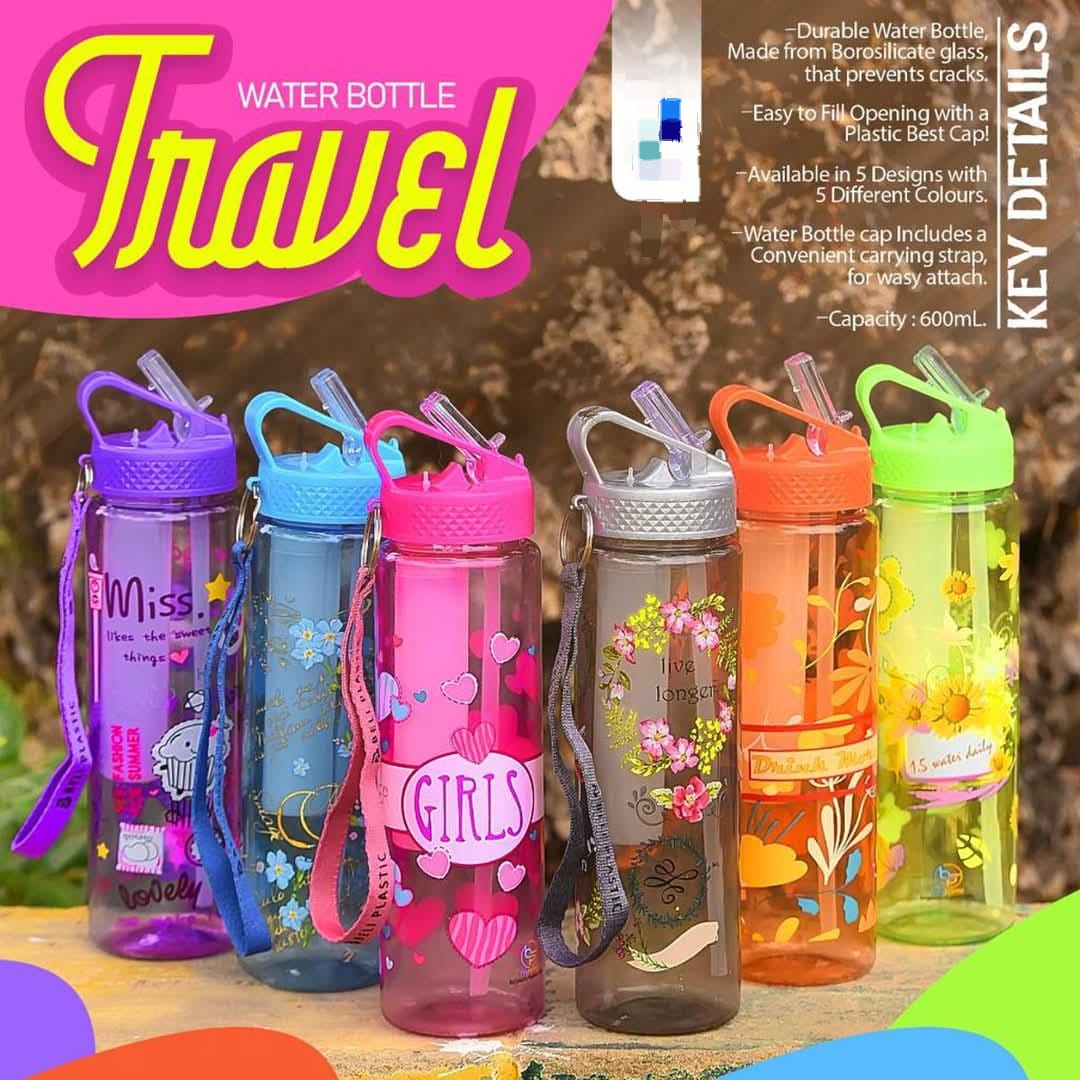 Plastic Water Bottle With Extra Ice Cube Inner Tube 650ML-FlyingCart.pk