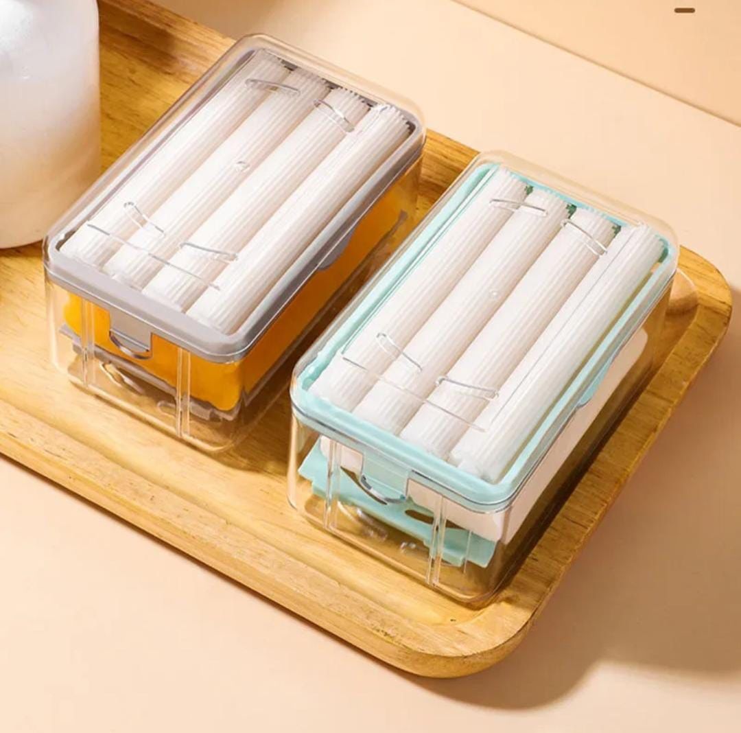 2 in 1 Soap Roller Caddy Sponge Box-FlyingCart.pk