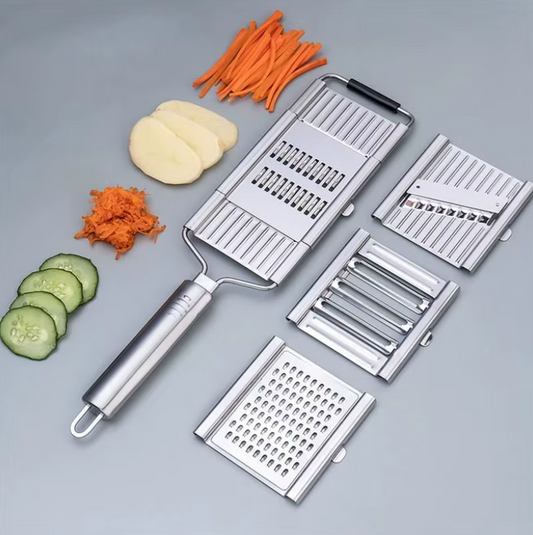 4-in-1 Stainless Steel Vegetable Slicer & Grater-FlyingCart.pk
