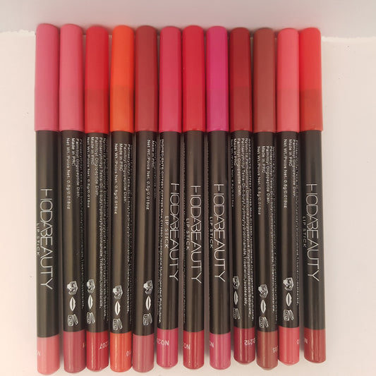 Huda Beauty Lip Pencil Pack Of 12 Pcs-FlyingCart.pk