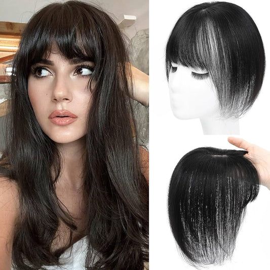 Hair Topper Bangs Natural Black-FlyingCart.pk