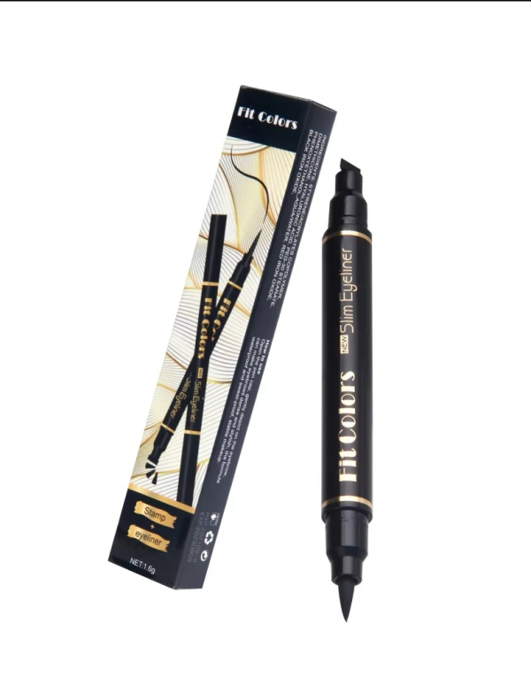 2 in 1 Winged Eyeliner Stamp & Pen – Waterproof, Long-Lasting Black Liner-FlyingCart.pk