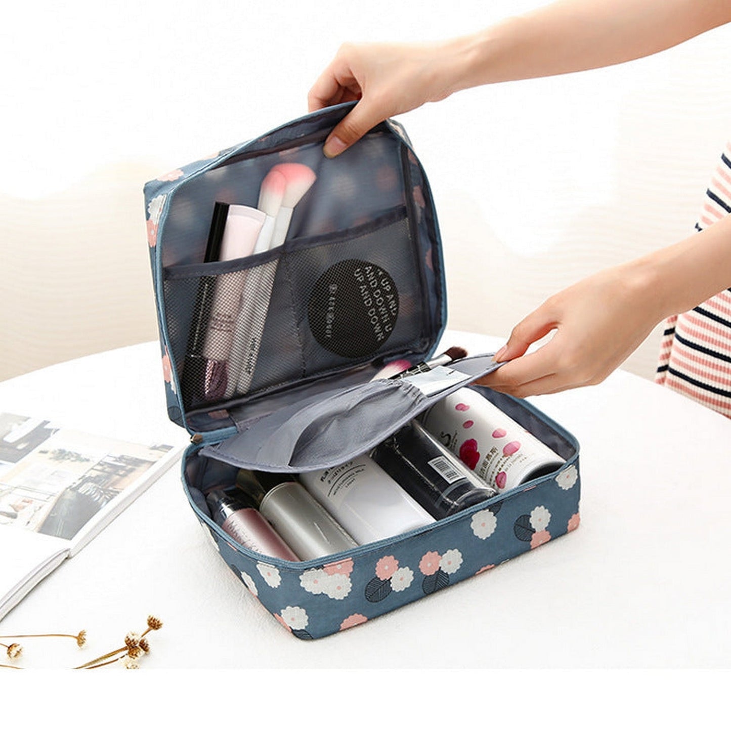 Cosmetic Storage Travel Organizer Bag Waterproof Portable - FlyingCart.pk