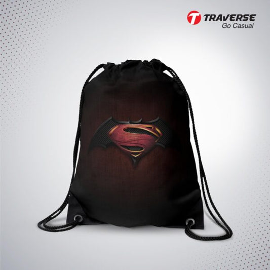 SuperMan Logo Printed Drawstring Bag - Flyingcart.pk