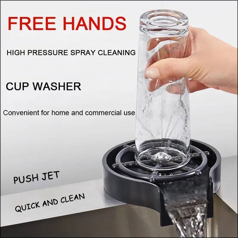 Automatic Cup And Glass Pressure Washer Faucet Cup Rinser Cleaner - FlyingCart.pk