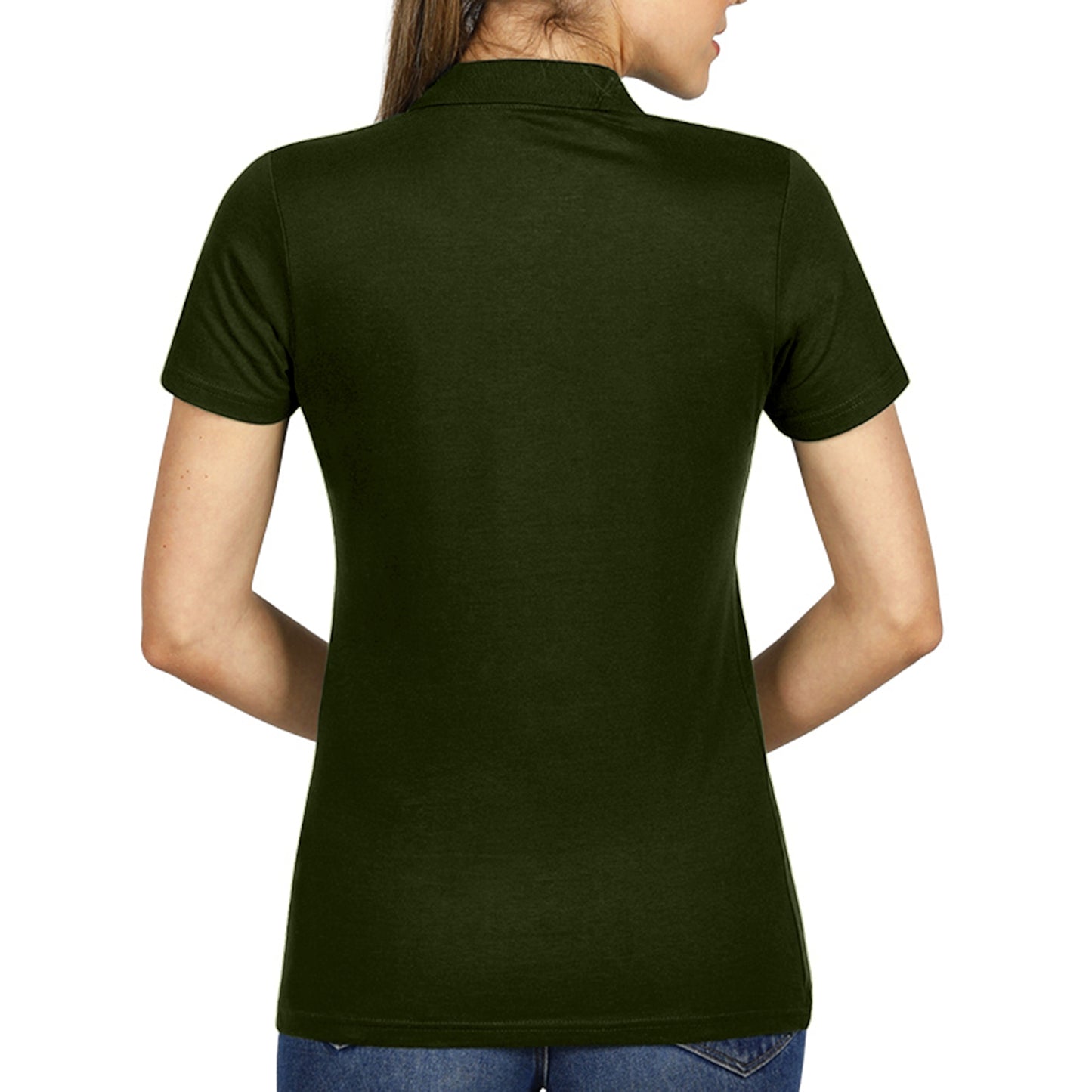 Olive Green Classy Soft Polo Shirts for Women - FlyingCart.pk