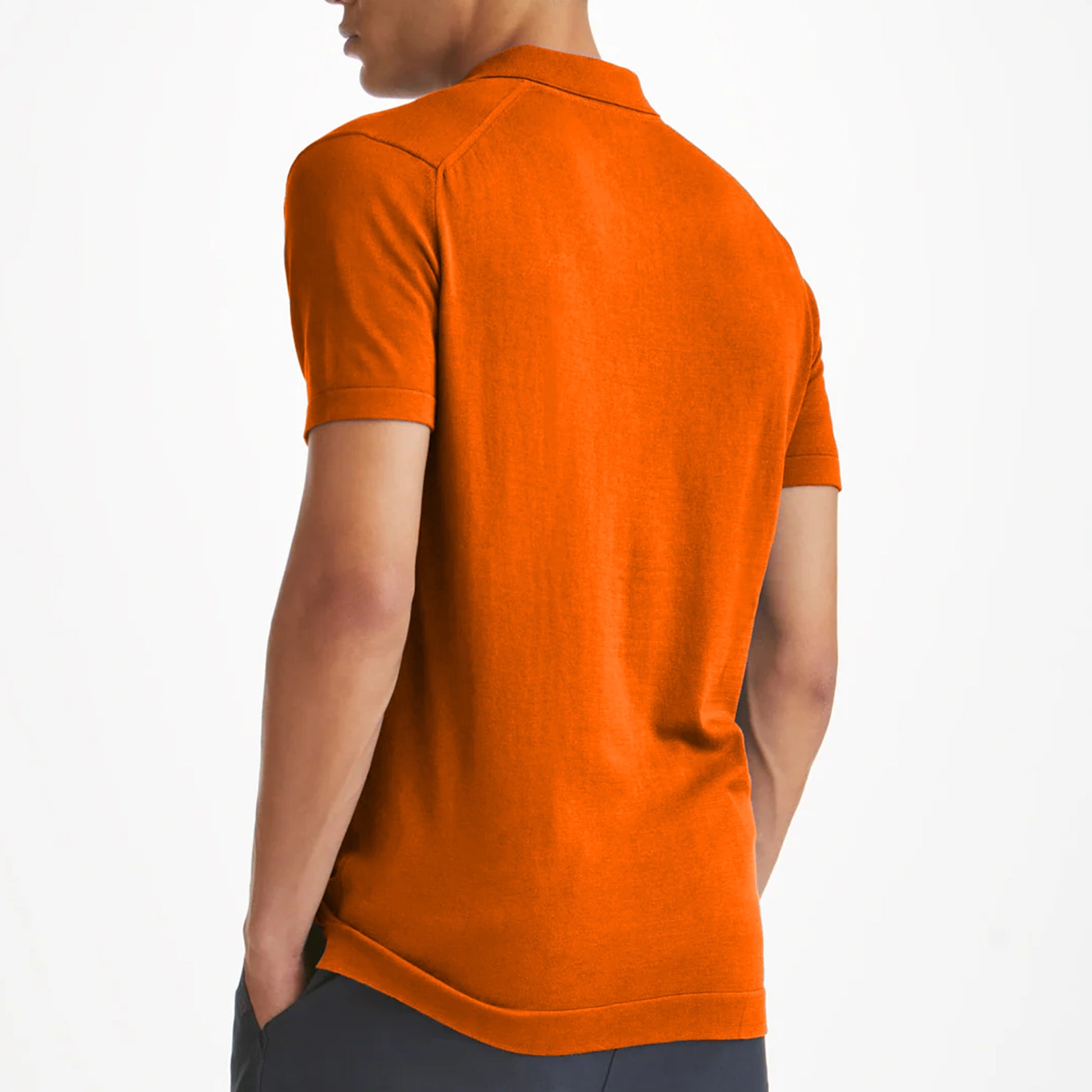 Orange Classy Soft Polo Shirts for Men-FlyingCart.pk