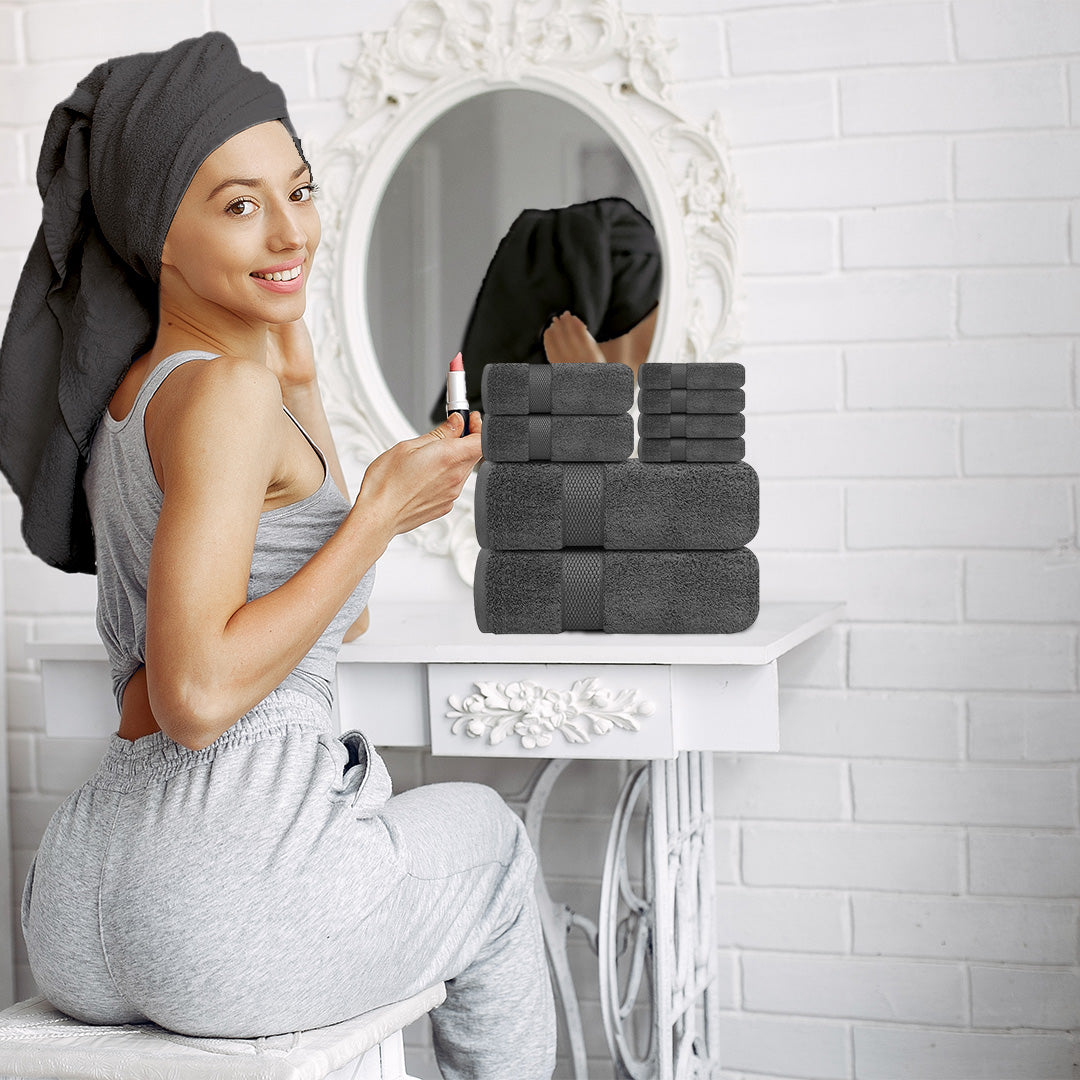 Grey Towel Set- FlyingCart.pk