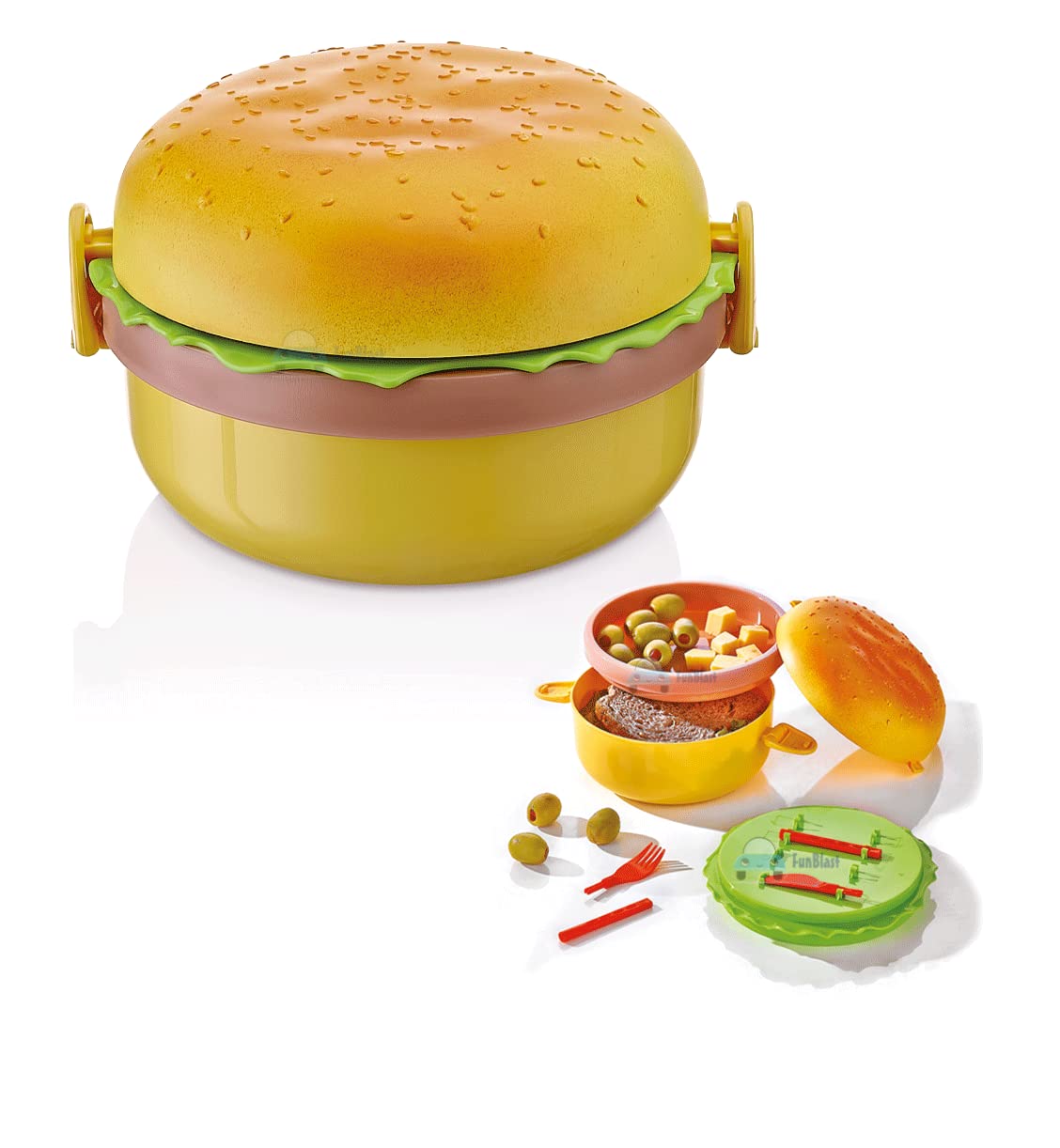 Burger Shape Lunch Box-FlyingCart.pk