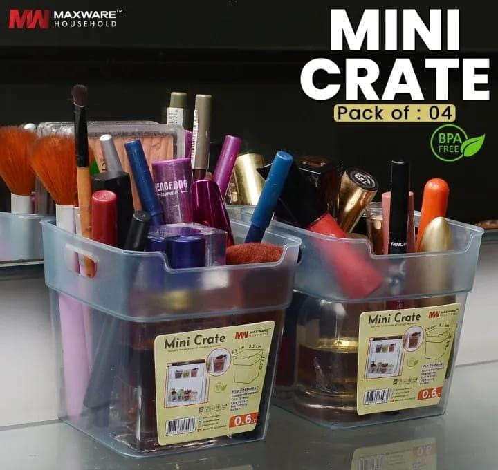 Mini Crate Organizer (Pack of 4)-FlyingCart.pk