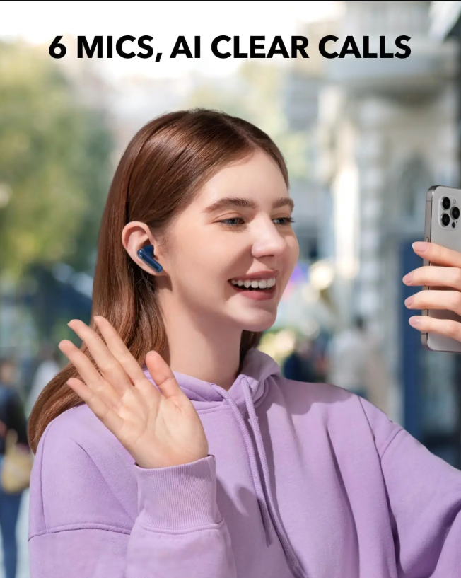 Soundcore P40i Earbuds With Smart Nc And 2 In 1 Charging Case With Phone Stand Blue-FlyingCart.pk