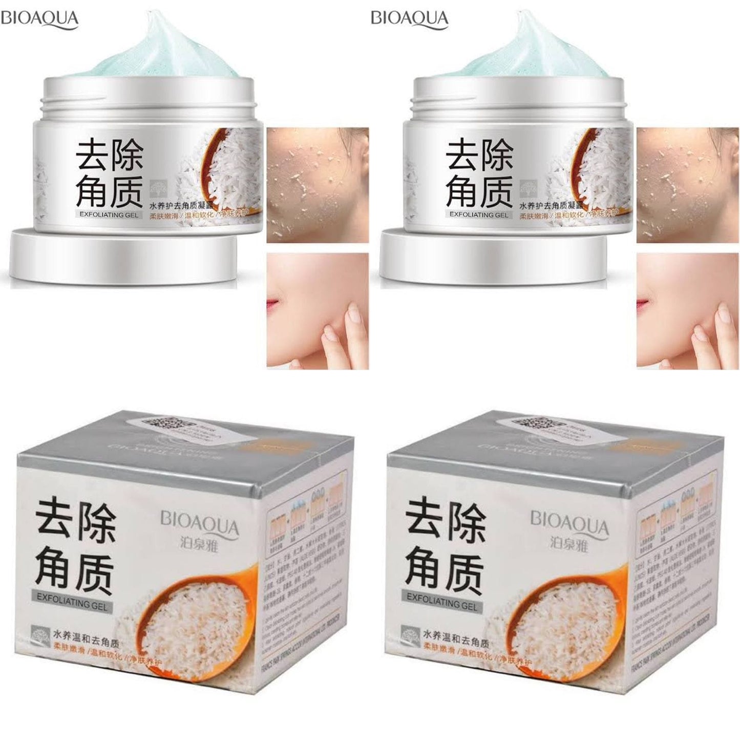 BIOAQUA Exfoliating Rice Gel Face Scrub-FlyingCart.pk