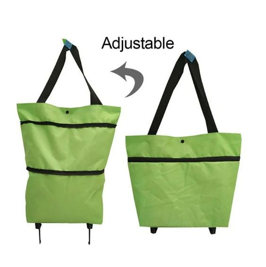 2 in 1 hand trolley shopping bag- FlyingCart.pk