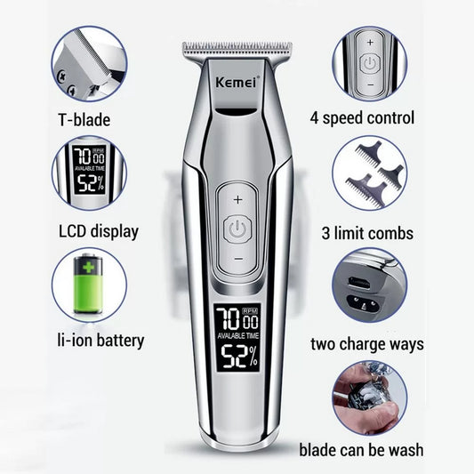 Electric Hair Cutting Machine Mens Kemei KM-5027 - FlyingCart.pk