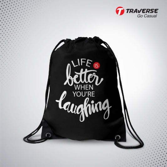 Printed Drawstring Bag Pack - Flyingcart.pk