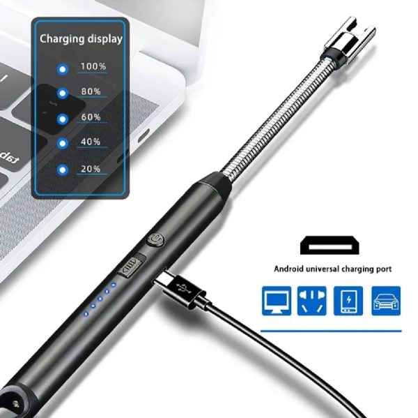 360-outdoor-kitchen-lighter-usb-rechargeable-plasma-arc-lighter-with-safety-lock-flexible-elbow-for-candles-bbq-stoves-1-flyingcart.pk