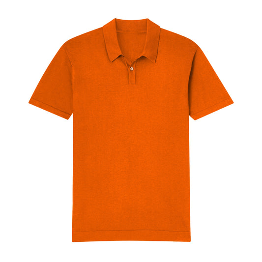 Orange Classy Soft Polo Shirts for Men-FlyingCart.pk