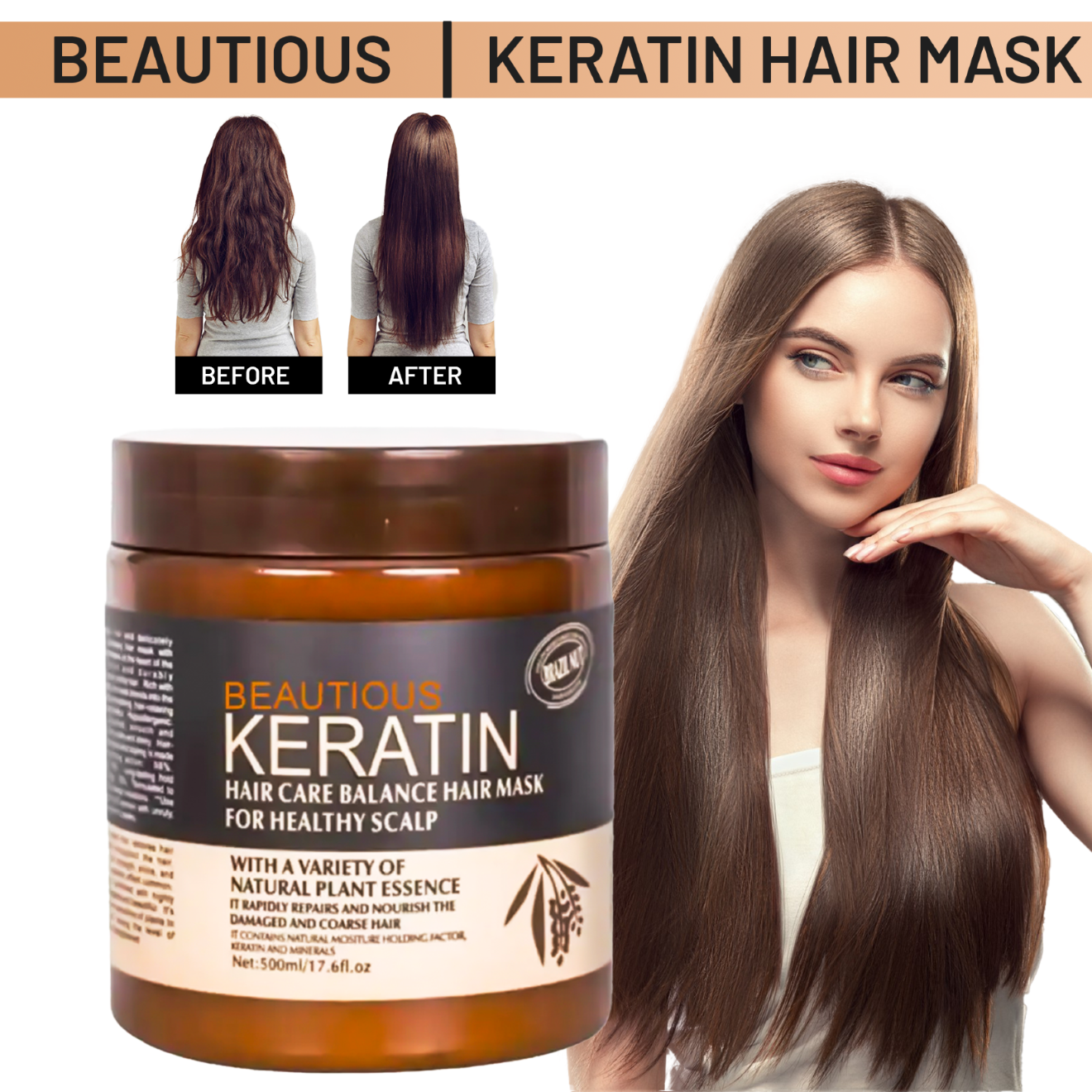 KERATIN Hair Mask -FlyingCart.pk