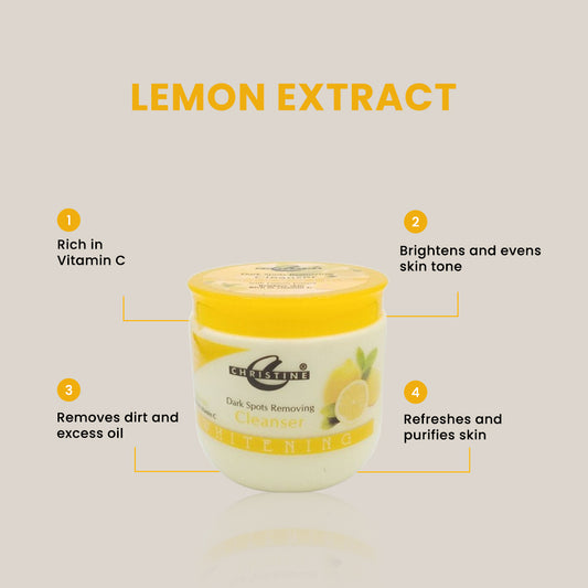 Christine Whitening Cleanser Jar (Lemon Extracts) - FlyingCart.pk