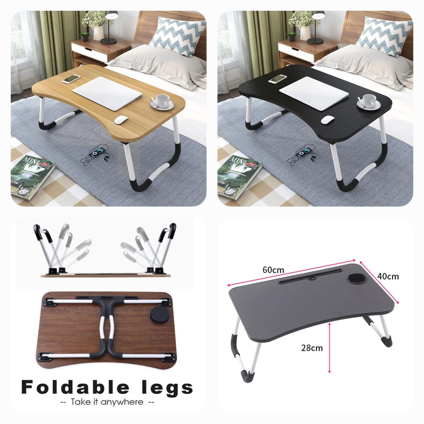 Foldable and Adjustable Laptop Table-FlyingCart.pk