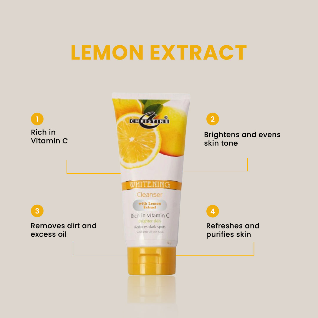 Christine Whitening Cleanser Tube (Lemon Extracts) - FlyingCart.pk