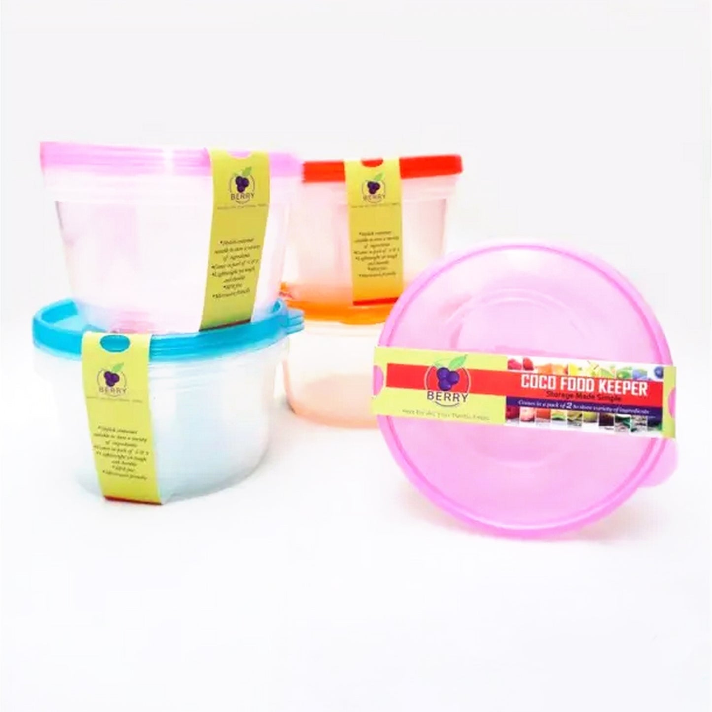 Coco Food Keeper Round Bowls Container (Random Colors) - FlyingCart.pk